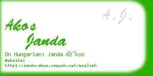 akos janda business card